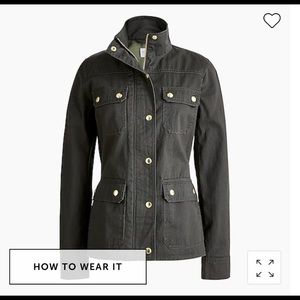 J Crew Resin-coated twill field jacket